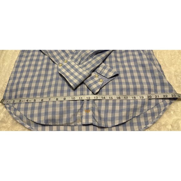 TD Thomas Dean Men's Button-Down Casual Shirt Check Pattern Cotton Size L (READ) - Picture 16 of 16